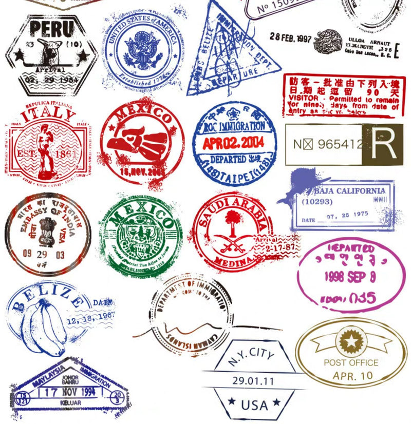 50 transparent stamp doodle stickers