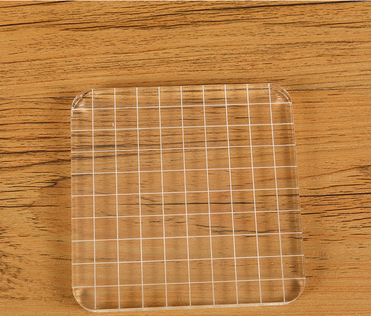 Crystal acrylic handle transparent stamp board