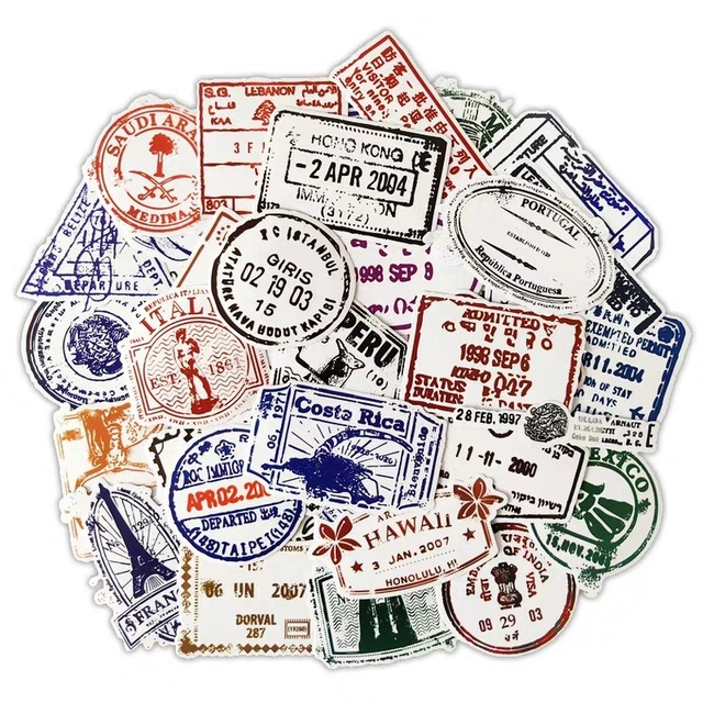 50 transparent stamp doodle stickers