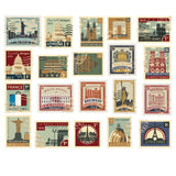 Bronzing Sticker Bag Retro Hand Account Decorative Stickers 40PCS