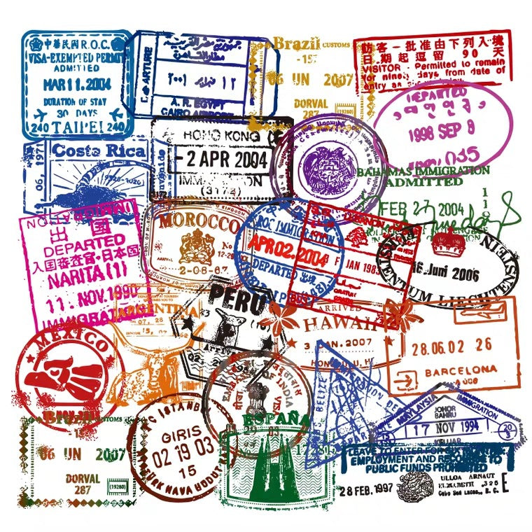 50 transparent stamp doodle stickers