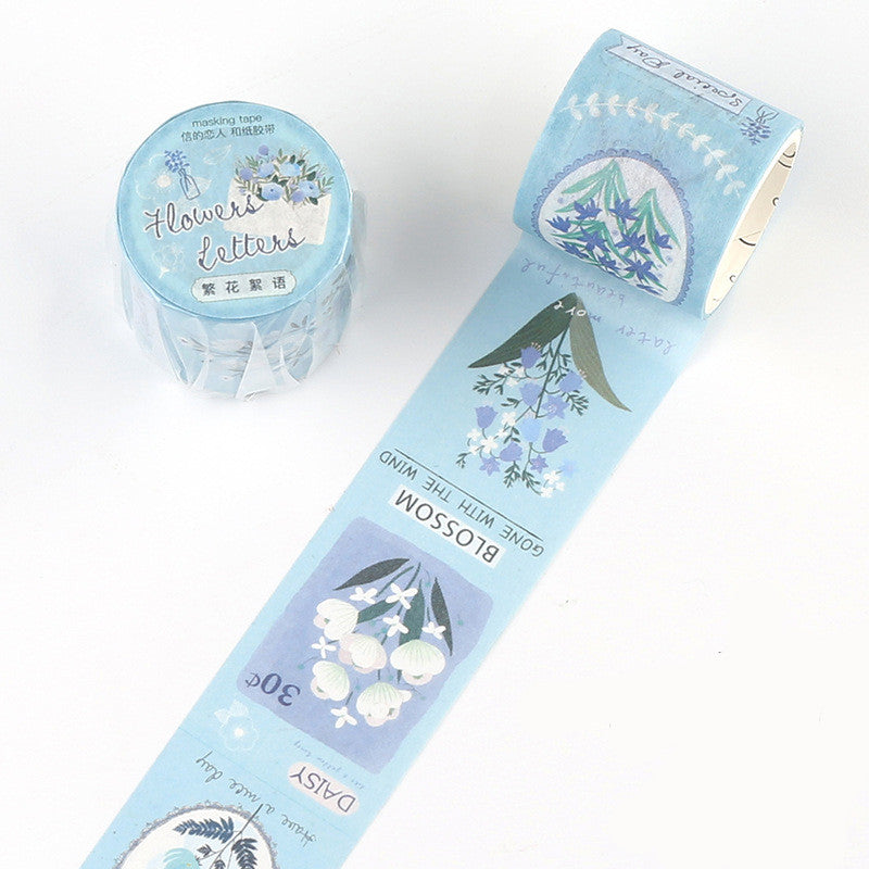 Hand Drawn Botanical Postmark Stamp Hand Account Decorative Sticker