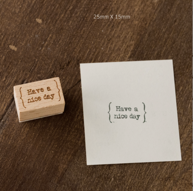 Vintage Old Time Whisper Wood Stamp
