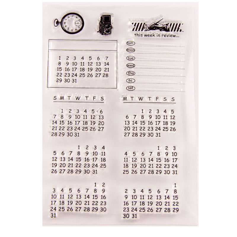 Transparent Seal Stamp Perpetual Calendar