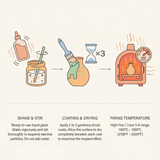 Professional Reactive Leopard Glaze - Liquid Porcelain Color (500ml / 16.9 fl oz)