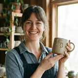 Custom pottery stamp made from recycled materials for clay, soap, dough, and more, featuring laser-cut precision and customizable design.