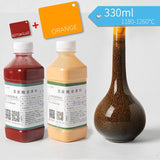 Professional reactive leopard pottery glaze 500ml liquid porcelain color bottle