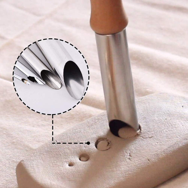 Stampty™ Pack of 4 Circular Clay Hole Cutters for Pottery