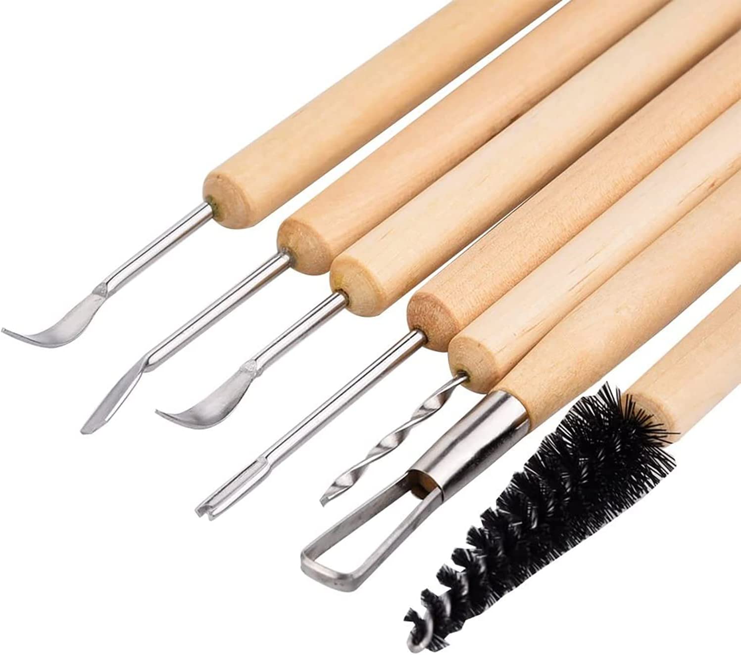 Stampty™ 10 Outils de sculpture en argile avec manche en bois