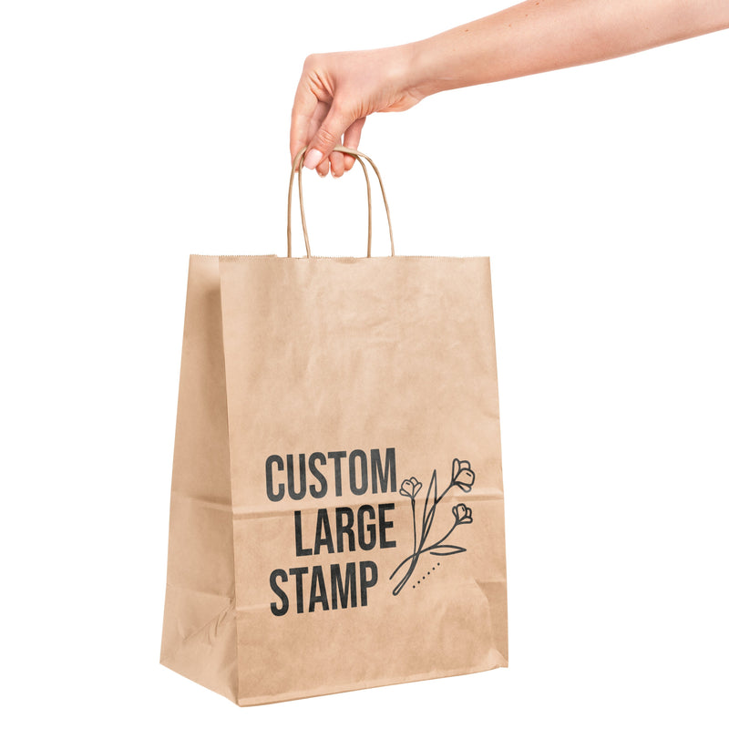 Large Custom Stamp, Custom Logo Stamp, Custom Rubber Stamp Large Custom  Stamps, Business Stamp, Bag Stamp, Branding Package